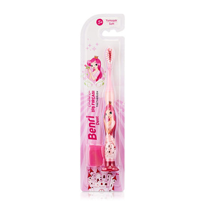 Benri Dent Children's Toothbrush with Soft Bristles & Protective Cap - Gentle Oral Care for Kids by Beauty Care Bag