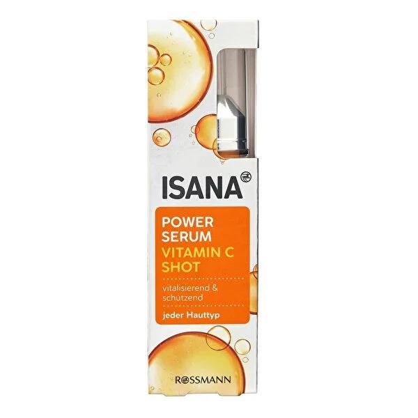 Isana vitamin C serum shot with hyaluronic acid, 0.34 fl oz
