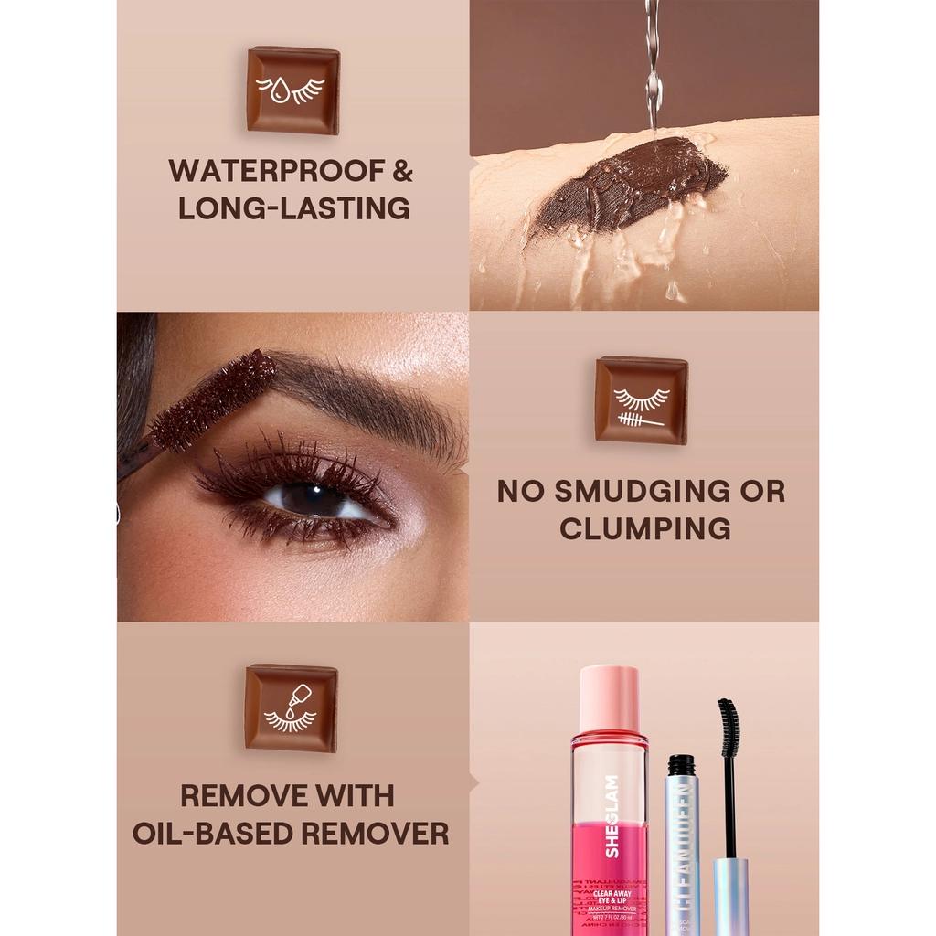 Sheglam All-In-One Volume & Length Waterproof Mascara Macchiato by Beauty Care Bag