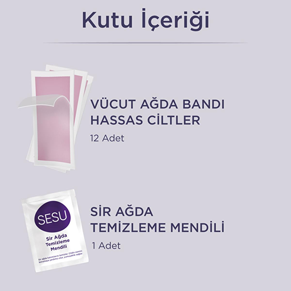 Sesu Sensitive Skin Wax Strips - Gentle Hair Removal for Short Hair, Easy to Use, Sugar-Free Formula by Beauty Care Bag