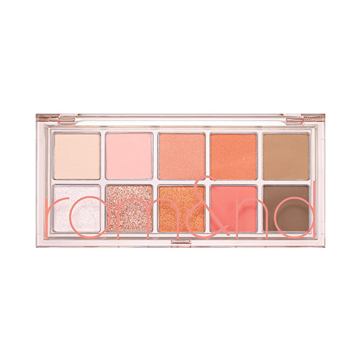 rom&nd Better Than Palette Eyeshadow Palette 08 Peach Dalhia Garden - Versatile Makeup Eyeshadow Palette with 10 Color Combinations by Beauty Care Bag