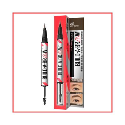 Maybelline New York 2-in-1 Brow Pen and Gel - Precise Application & Long-Lasting - 260 Deep Brown by Beauty Care Bag