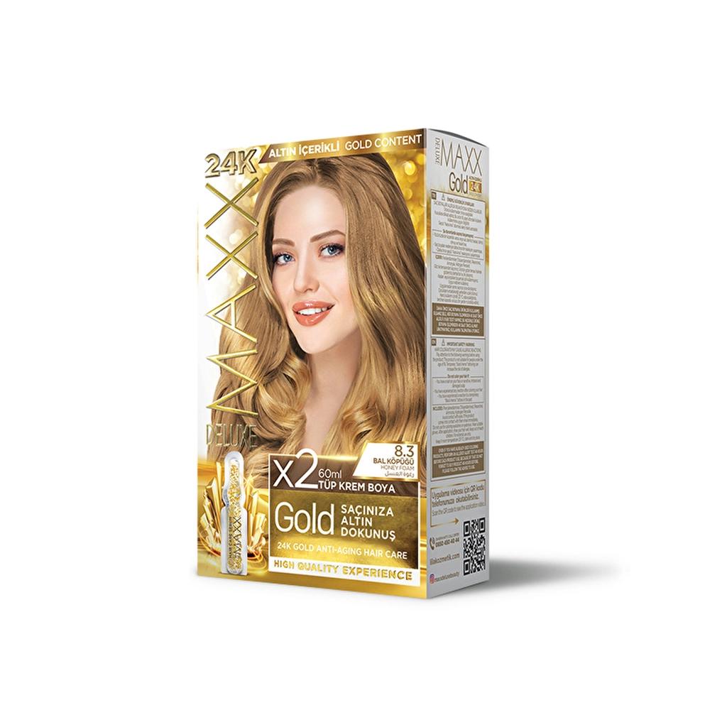 Maxx Deluxe Golden Beauty Hair Color 8.3 Honey Foam by Beauty Care Bag