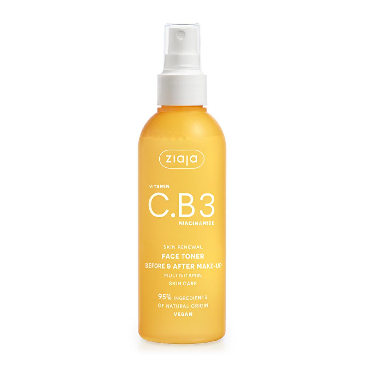 Ziaja Vitamin C Toner with Niacinamide - Natural Hydrating Face Toner for All Skin Types, 6.43 fl oz by Beauty Care Bag