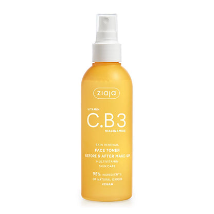 Ziaja Vitamin C Toner with Niacinamide - Natural Hydrating Face Toner for All Skin Types, 6.43 fl oz by Beauty Care Bag