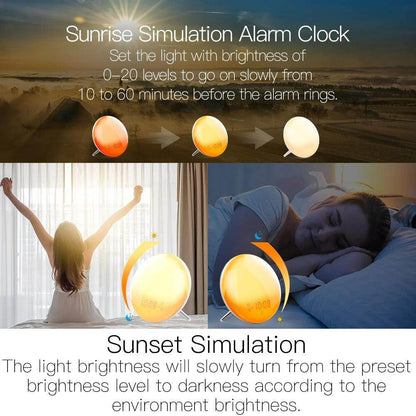 Wake Up Sunrise Simulation Alarm ClockAlarm ClocksTorqelo.com