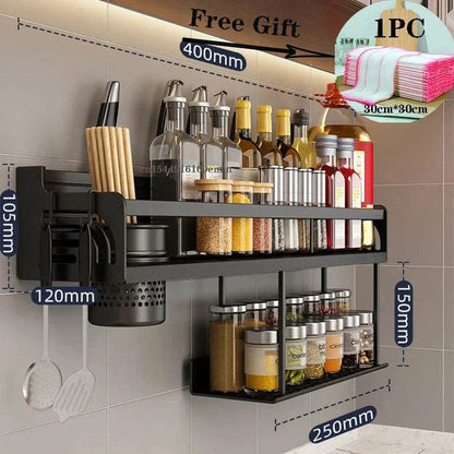 Wall-Mounted Kitchen Spice Rack Organizerspice organizerTorqelo.com