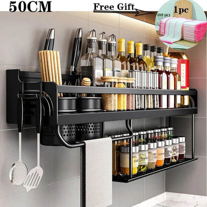 Wall-Mounted Kitchen Spice Rack Organizerspice organizerTorqelo.com