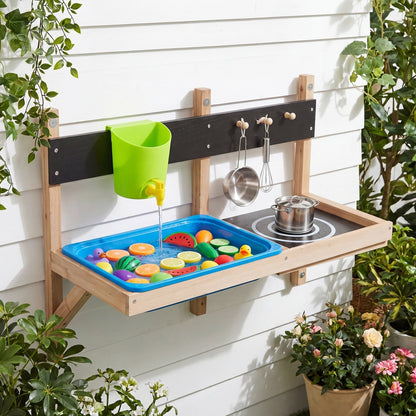 Wall Mounted Mud Kitchen for Kids Ages 3+Play Kitchen SetTorqelo.com
