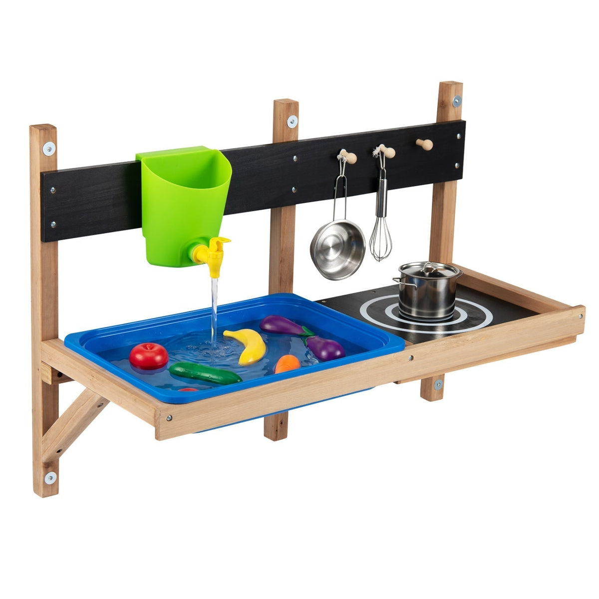 Wall Mounted Mud Kitchen for Kids Ages 3+Play Kitchen SetTorqelo.com
