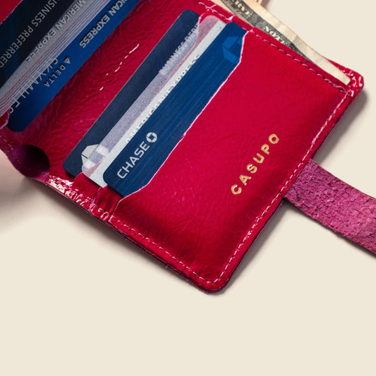 Wallet with Snap and Key Ring - Hot PinkSmall BifoldTorqelo.com