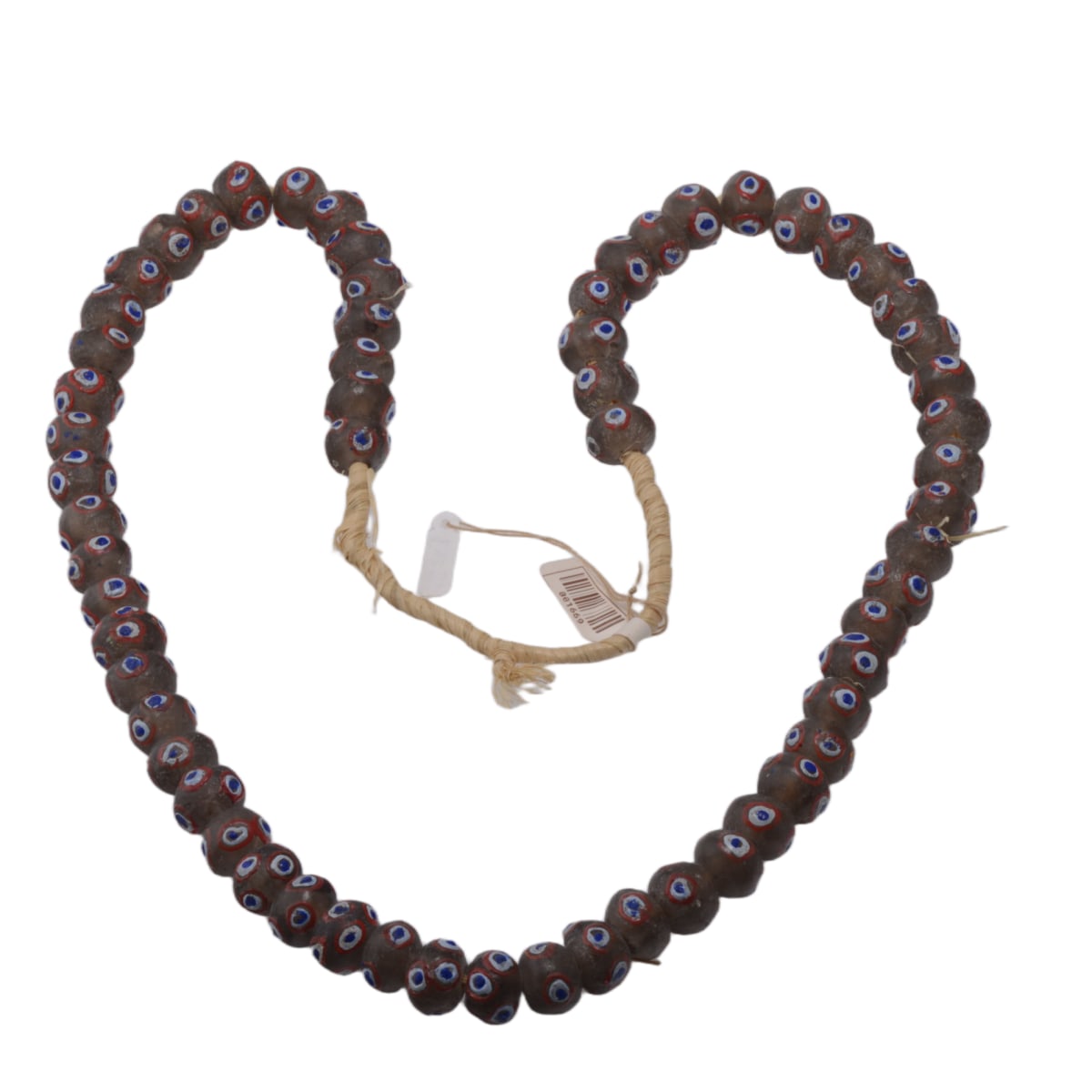African Sand Cast Glass Evil Eye Beads 14x10mm - Traditional Protection Beads by Continental Bead Suppliers
