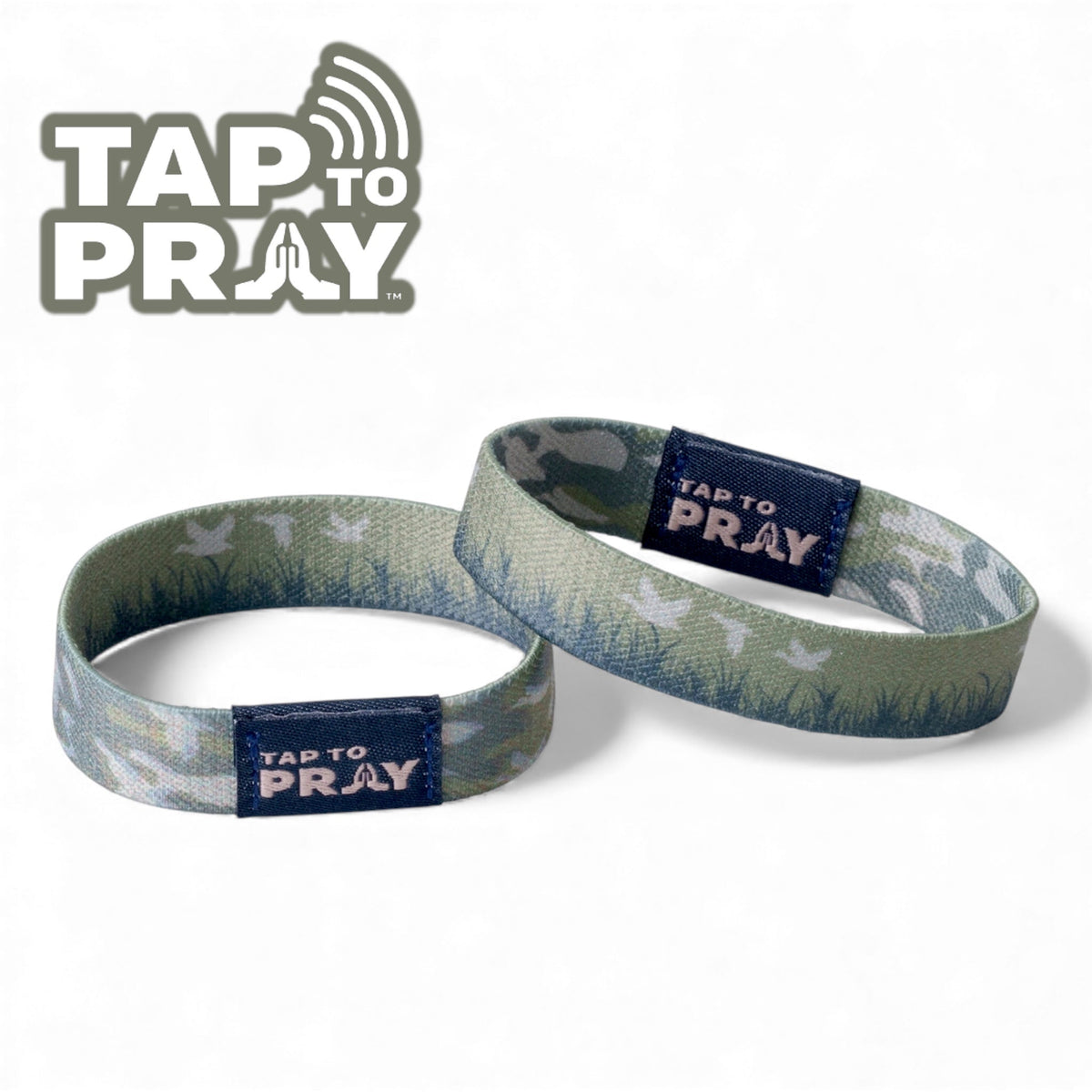 Waterfowl Camo Tap to Pray Wristband by Rust & Cinder