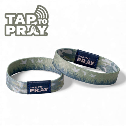 Waterfowl Camo Tap to Pray Wristband by Rust & Cinder