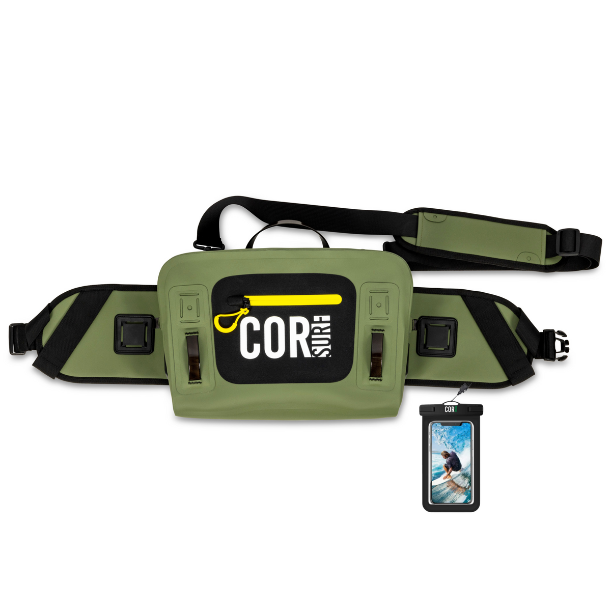Molokai Waterproof Lumbar Pack - 8L (Free IPX8 Cell Phone Case) by COR Surf
