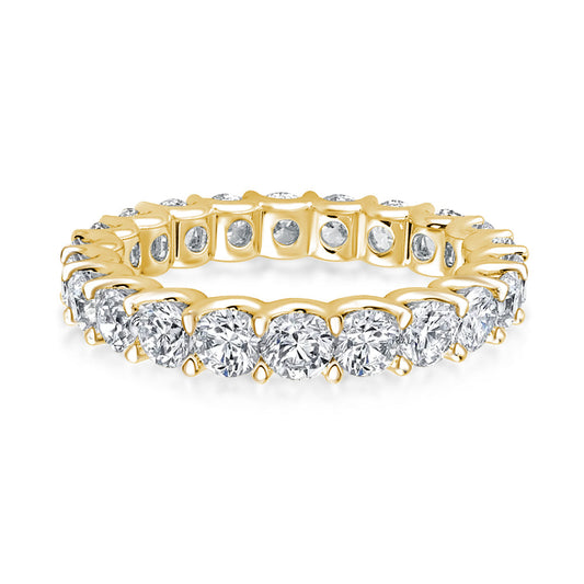 Rodiffy Moissanite 2.5 Ct Yellow Gold Round Cut Women's Wedding Band by Avera Group
