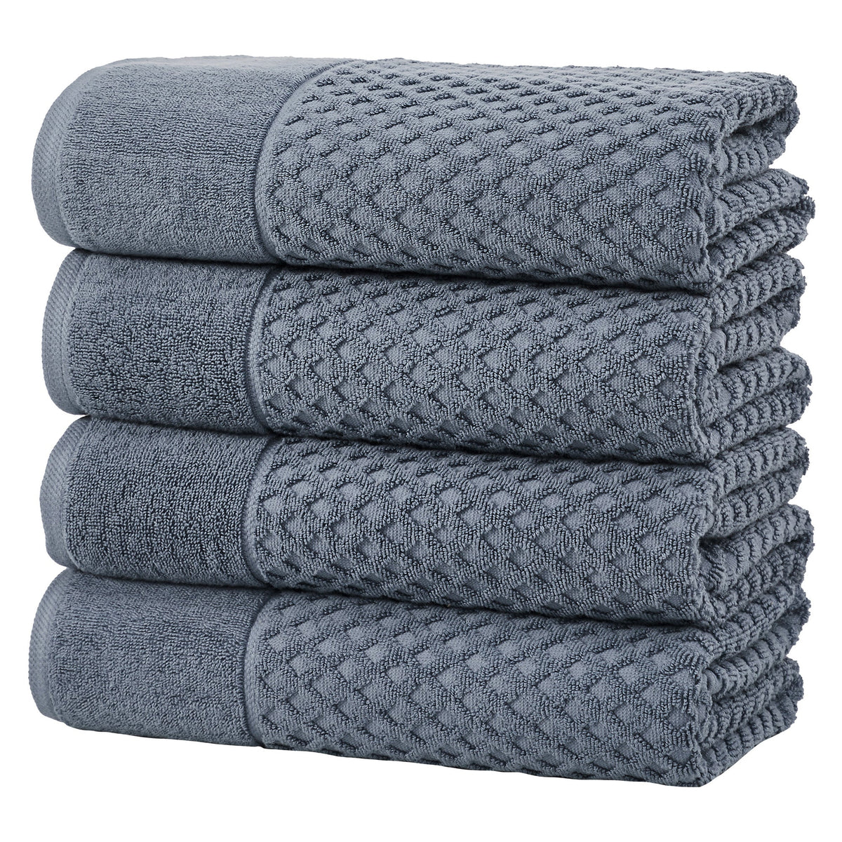 Cotton Diamond Waffle Weave Bath Towel Set - Grayson Collection by Great Bay Home