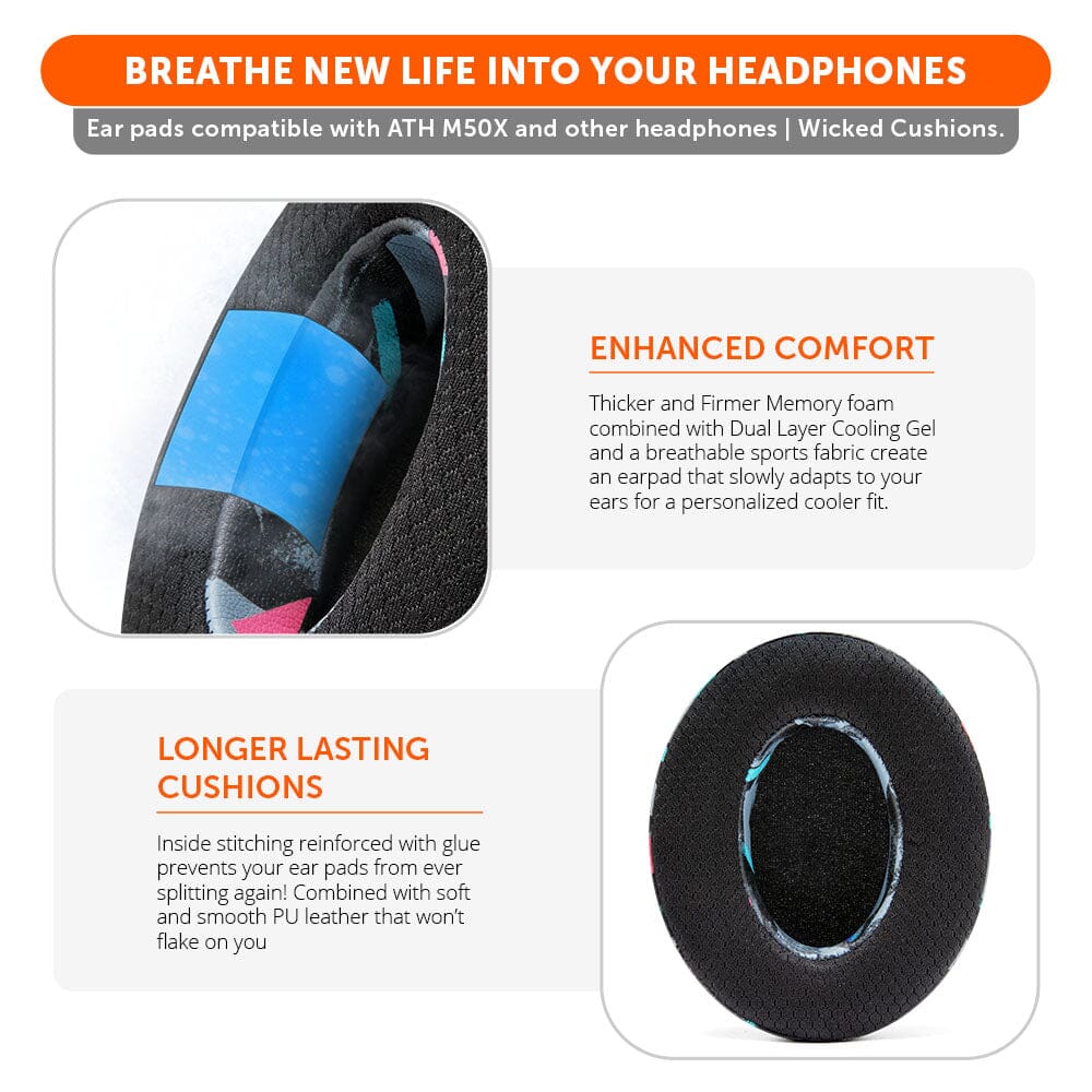 WC FreeZe - Hybrid Cooling Gel Infused Ear Pads for ATH M50XCooling Gel Ear PadsTorqelo.com
