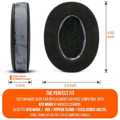 WC FreeZe - Hybrid Cooling Gel Infused Ear Pads for ATH M50XCooling Gel Ear PadsTorqelo.com