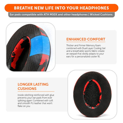 WC FreeZe - Hybrid Cooling Gel Infused Ear Pads for ATH M50XCooling Gel Ear PadsTorqelo.com