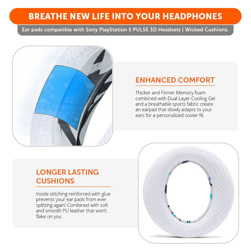 WC FreeZe Pulse 3D - Cooling Gel Earpads For PS5 Pulse 3D HeadsetCooling Gel Ear PadsTorqelo.com
