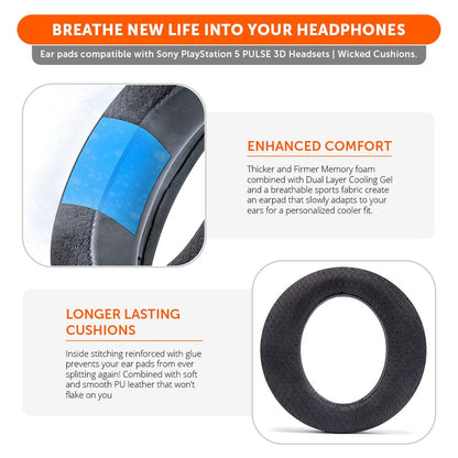WC FreeZe Pulse 3D - Cooling Gel Earpads For PS5 Pulse 3D HeadsetCooling Gel Ear PadsTorqelo.com