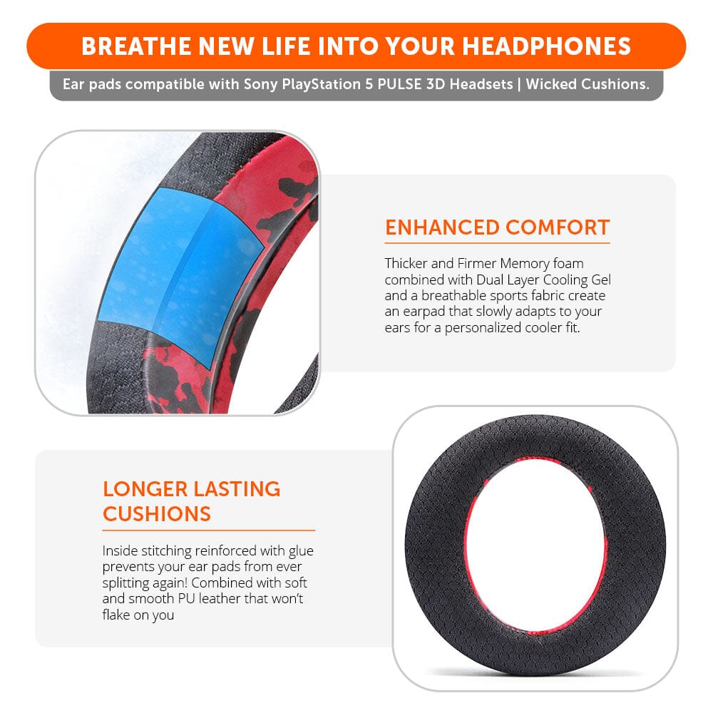 WC FreeZe Pulse 3D - Cooling Gel Earpads For PS5 Pulse 3D HeadsetCooling Gel Ear PadsTorqelo.com