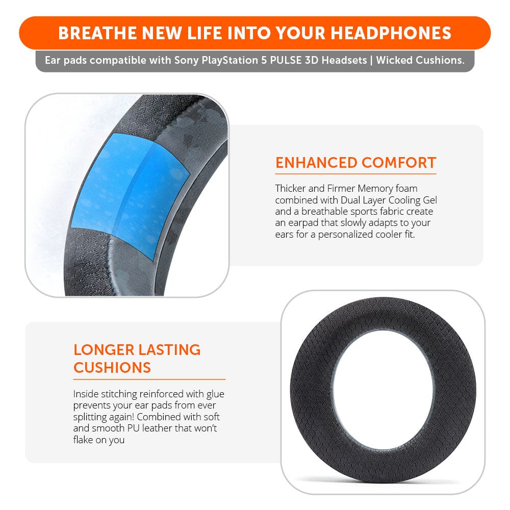 WC FreeZe Pulse 3D - Cooling Gel Earpads For PS5 Pulse 3D HeadsetCooling Gel Ear PadsTorqelo.com