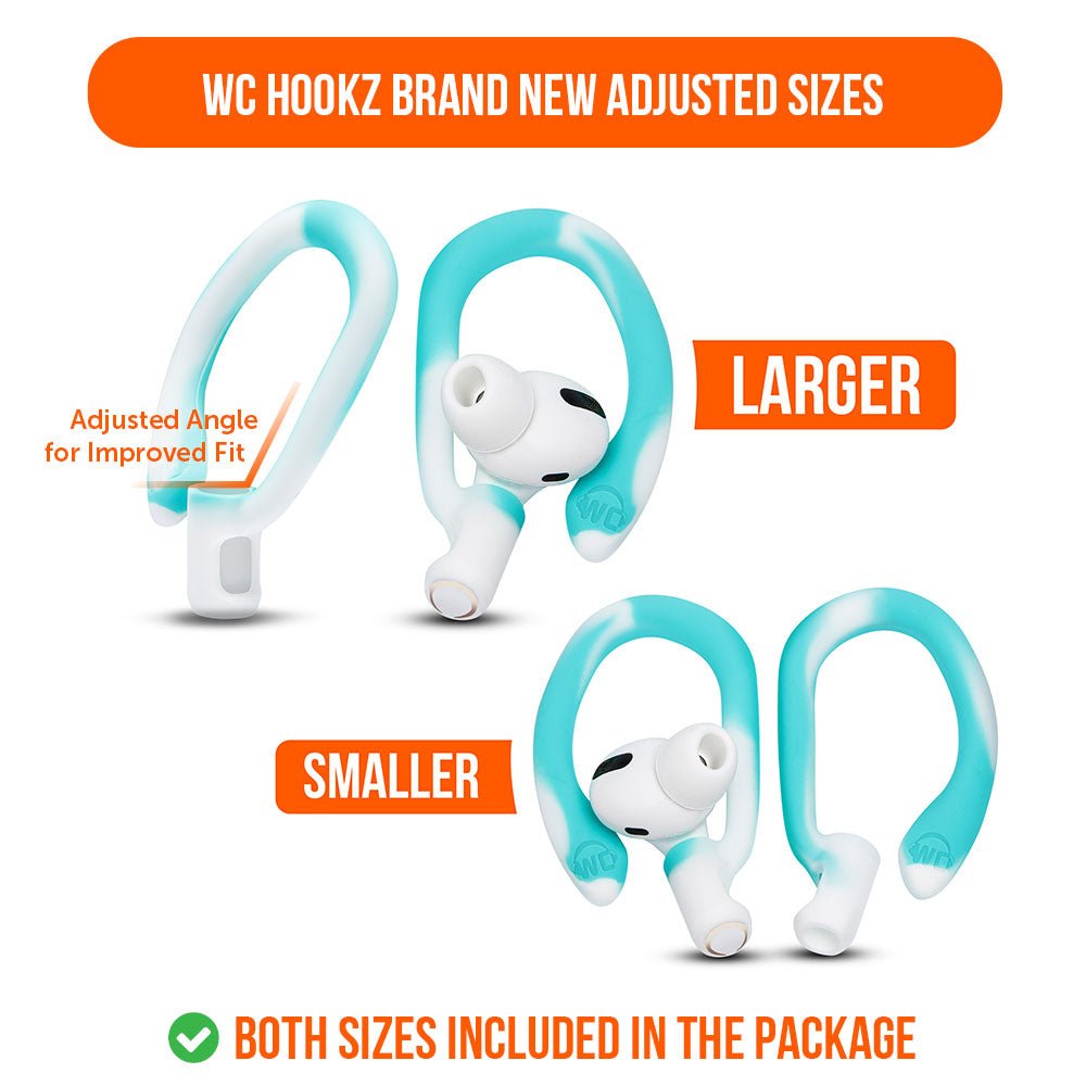 WC HookZ - Over Ear Hooks for Airpods Pro 1, 2 & Airpods 1, 2, 3Earbuds EarhooksTorqelo.com