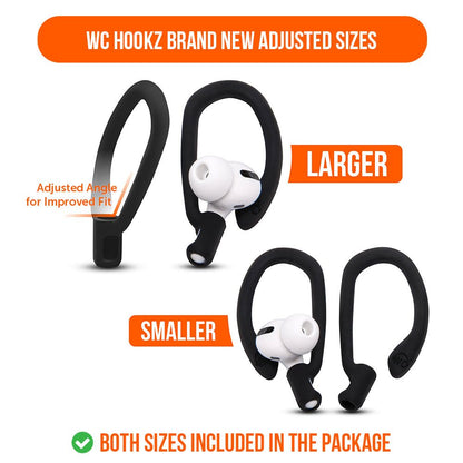 WC HookZ - Over Ear Hooks for Airpods Pro 1, 2 & Airpods 1, 2, 3Earbuds EarhooksTorqelo.com