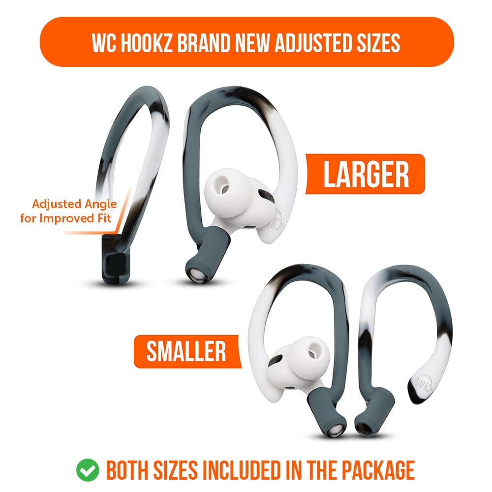 WC HookZ - Over Ear Hooks for Airpods Pro 1, 2 & Airpods 1, 2, 3Earbuds EarhooksTorqelo.com