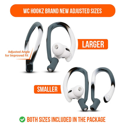 WC HookZ - Over Ear Hooks for Airpods Pro 1, 2 & Airpods 1, 2, 3Earbuds EarhooksTorqelo.com