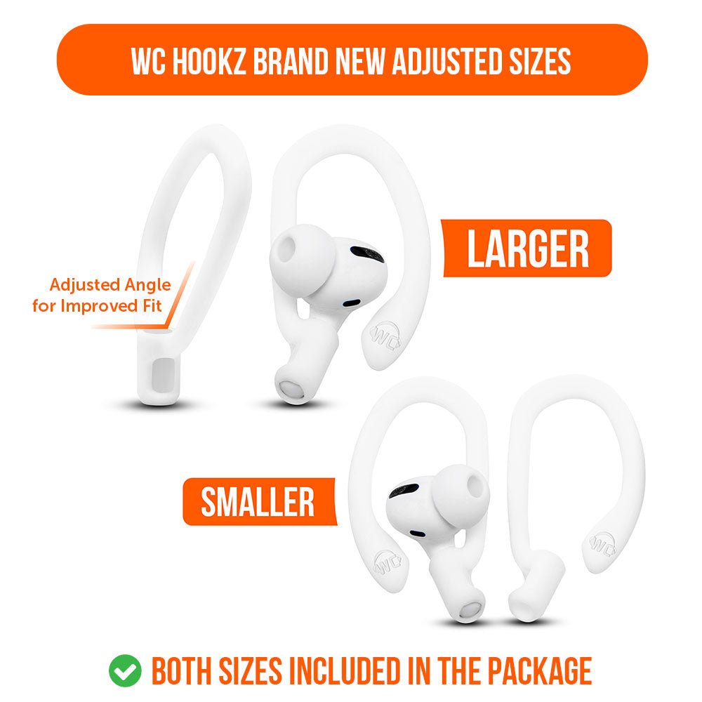 WC HookZ - Over Ear Hooks for Airpods Pro 1, 2 & Airpods 1, 2, 3Earbuds EarhooksTorqelo.com
