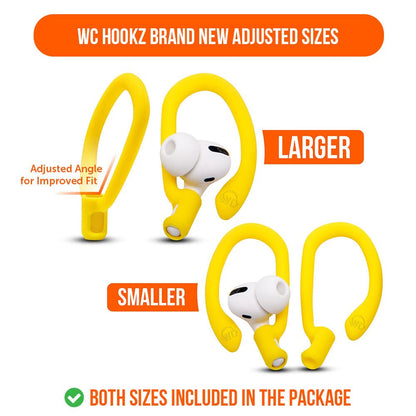 WC HookZ - Over Ear Hooks for Airpods Pro 1, 2 & Airpods 1, 2, 3Earbuds EarhooksTorqelo.com