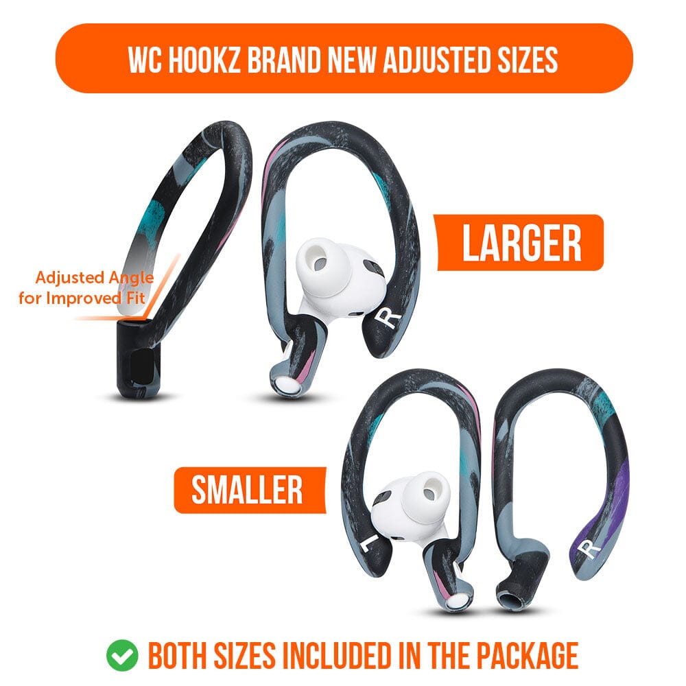 WC HookZ - Over Ear Hooks for Airpods Pro 1, 2 & Airpods 1, 2, 3Earbuds EarhooksTorqelo.com