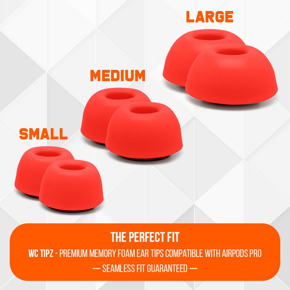 WC TipZ - Memory Foam Ear Tips for Airpods Pro & Airpods Pro 2Earbuds Foam TipsTorqelo.com