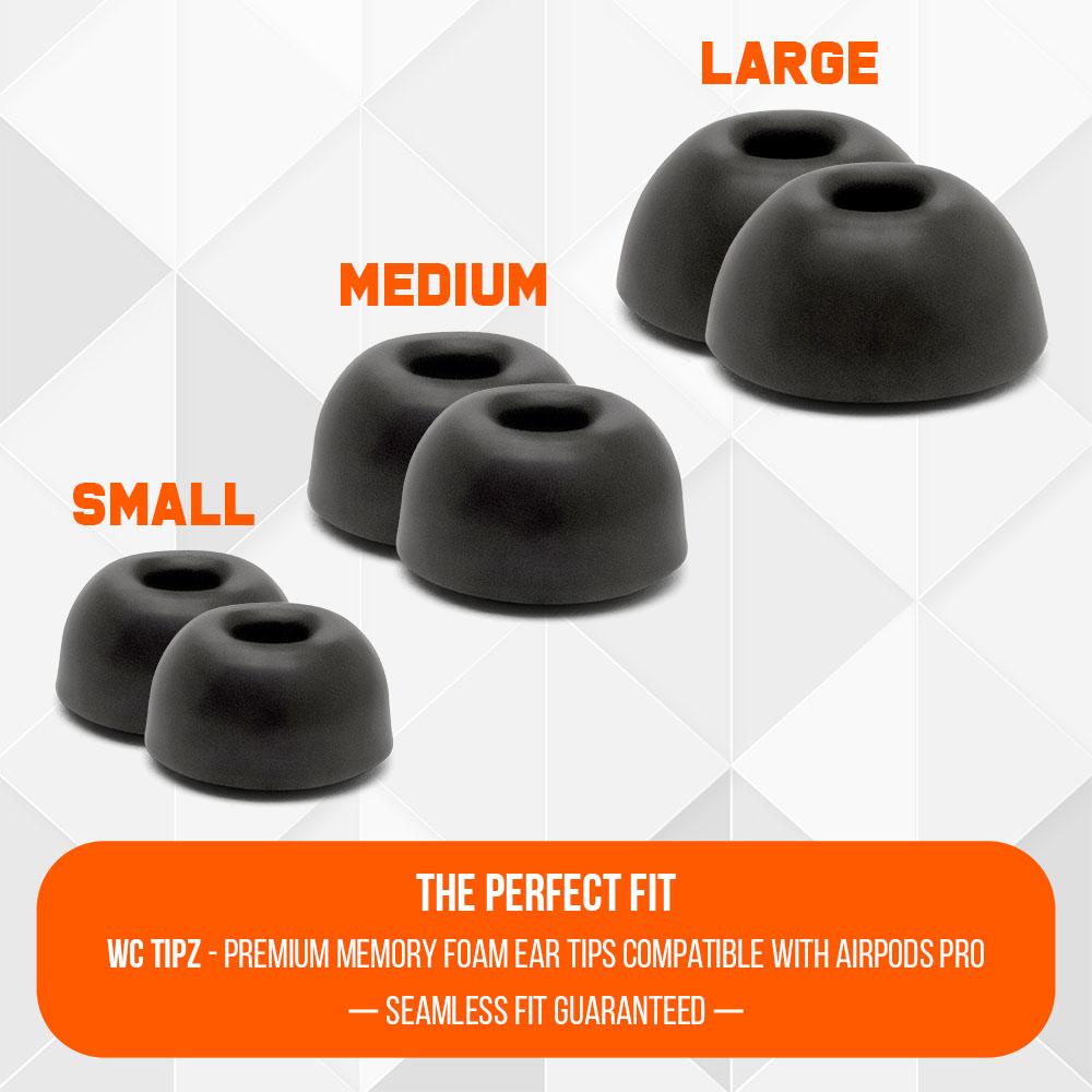 WC TipZ - Memory Foam Ear Tips for Airpods Pro & Airpods Pro 2Earbuds Foam TipsTorqelo.com