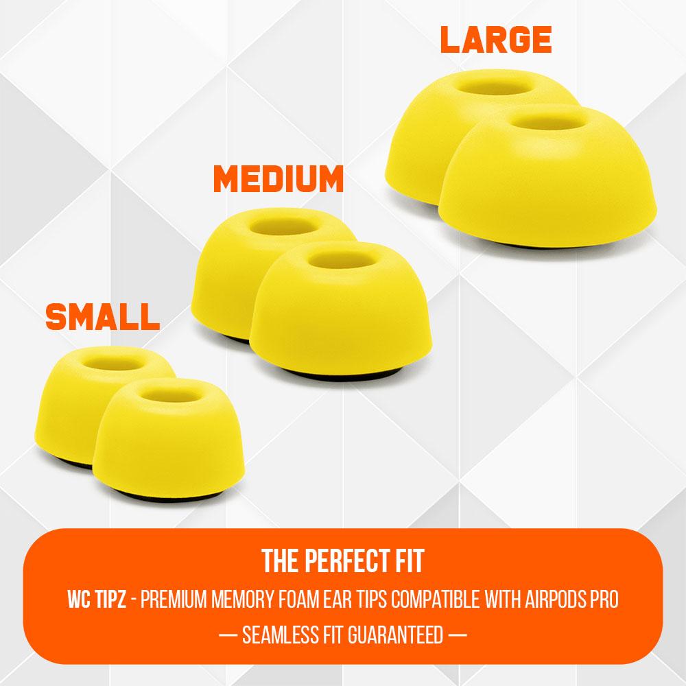 WC TipZ - Memory Foam Ear Tips for Airpods Pro & Airpods Pro 2Earbuds Foam TipsTorqelo.com
