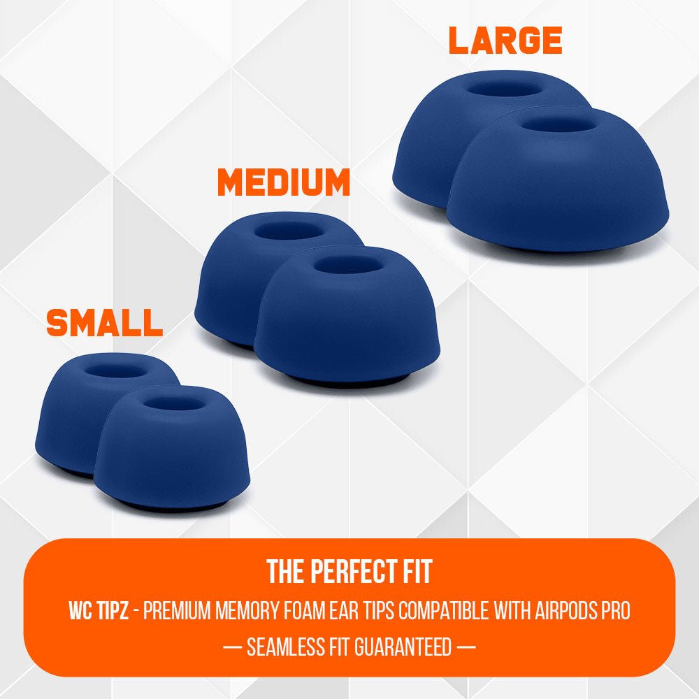 WC TipZ - Memory Foam Ear Tips for Airpods Pro & Airpods Pro 2Earbuds Foam TipsTorqelo.com