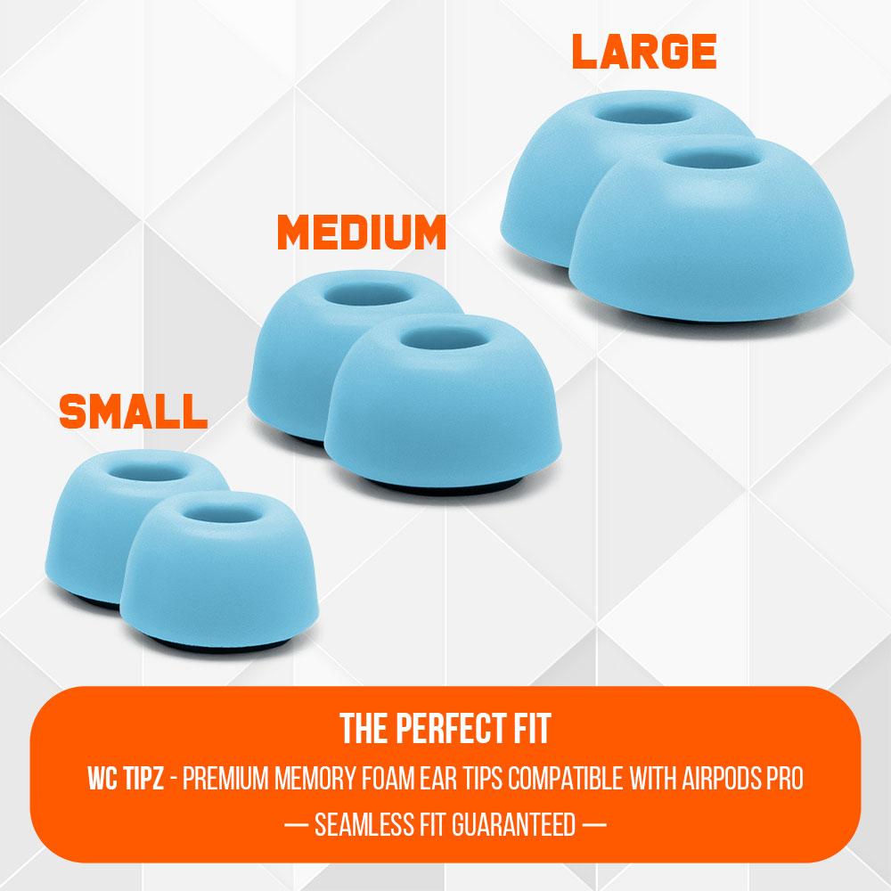 WC TipZ - Memory Foam Ear Tips for Airpods Pro & Airpods Pro 2Earbuds Foam TipsTorqelo.com