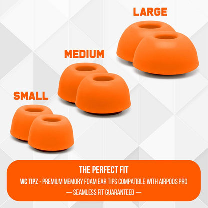 WC TipZ - Memory Foam Ear Tips for Airpods Pro & Airpods Pro 2Earbuds Foam TipsTorqelo.com