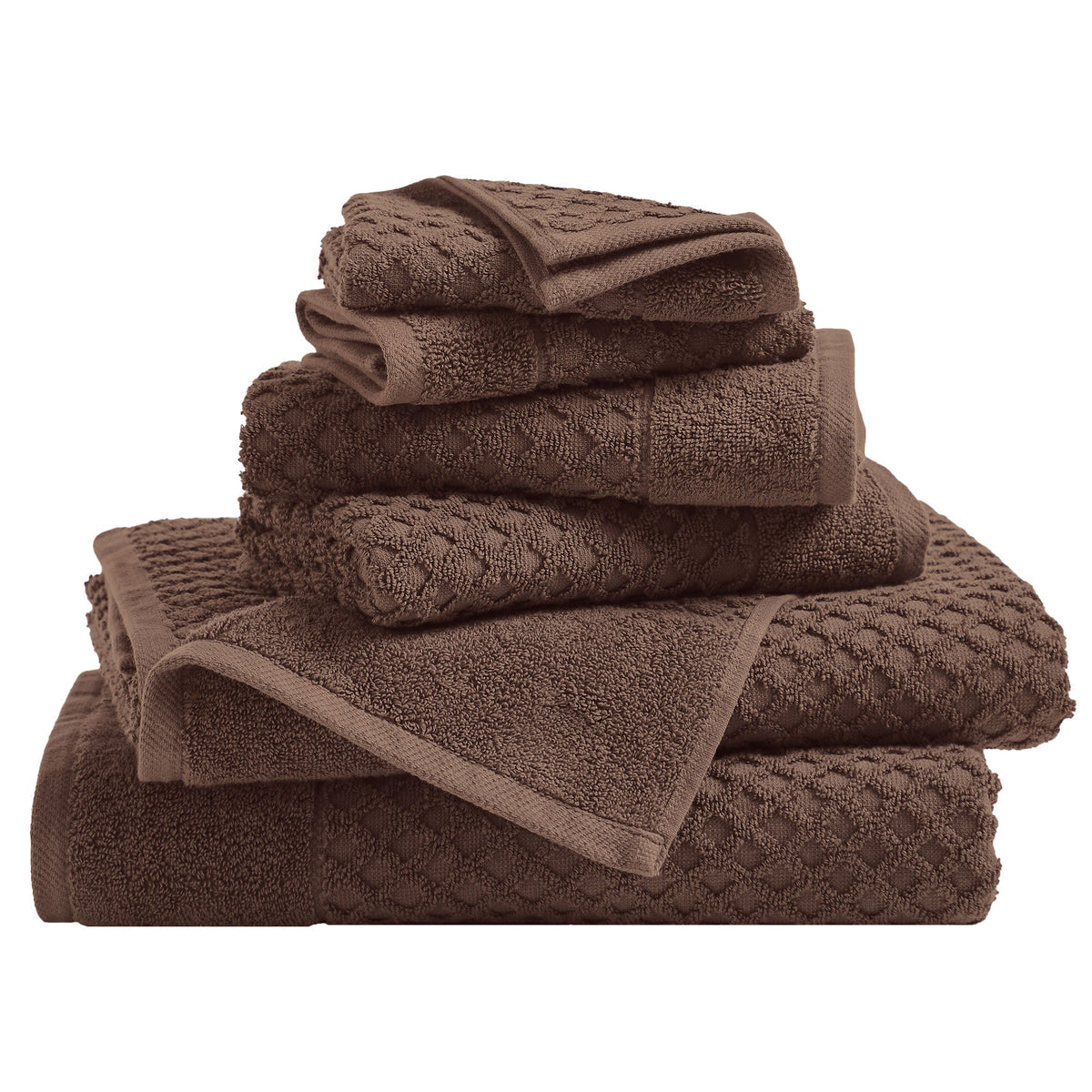 Cotton Diamond Waffle Weave Bath Towel Set - Grayson Collection by Great Bay Home