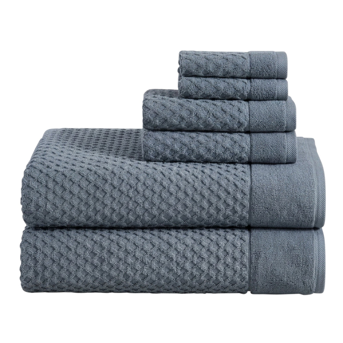 Cotton Diamond Waffle Weave Bath Towel Set - Grayson Collection by Great Bay Home