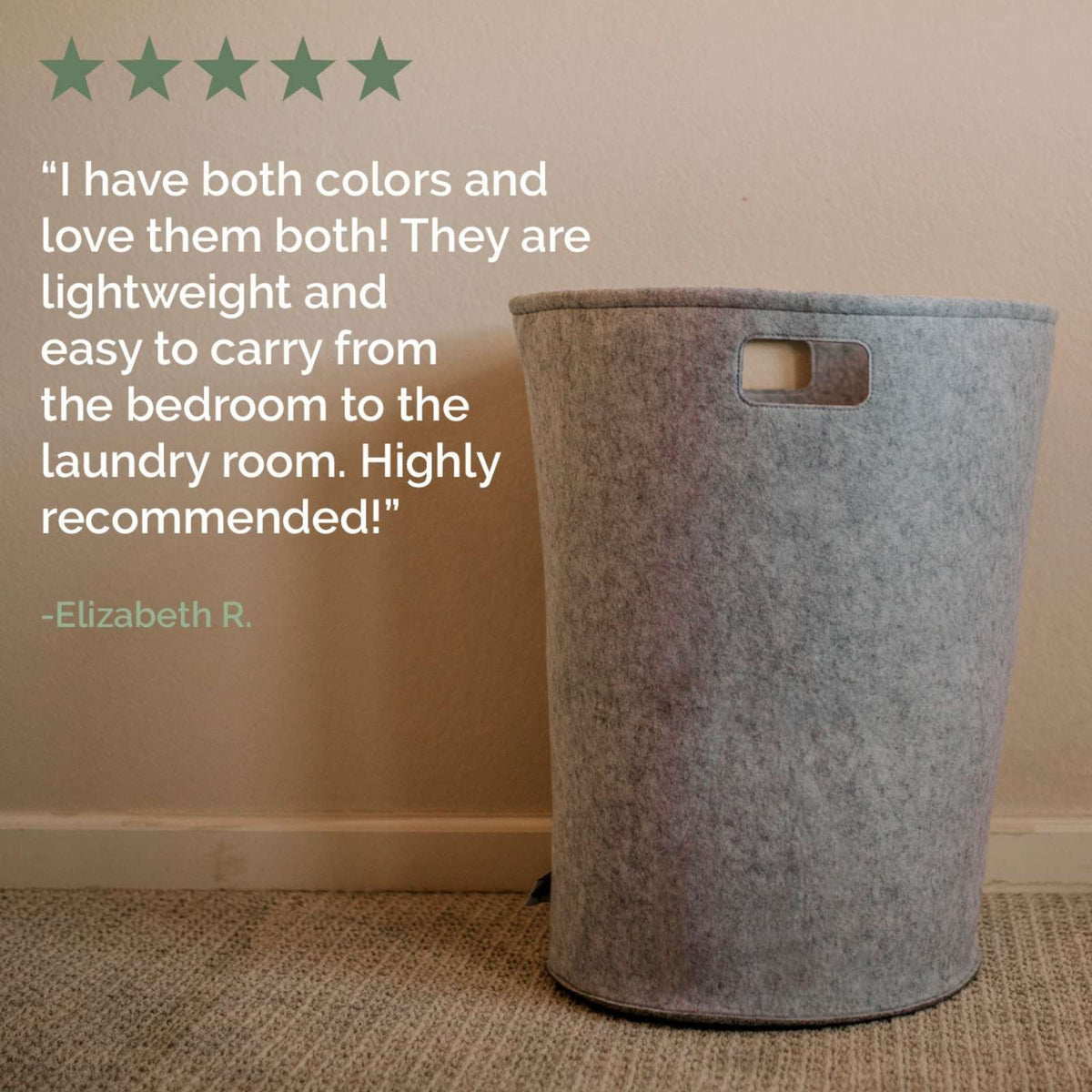 Felt Laundry Hamper by Parker Baby Co.