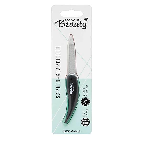 For Your Beauty FSC Certified Eco-Friendly Collapsible Nail File with Wheat Straw Handle by Beauty Care Bag