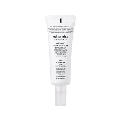 whamisa Organic Pear Blossom Sunscreen SPF50+ PA++++ 50ml by Seoulia