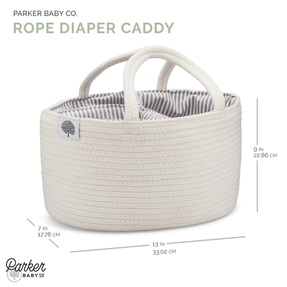 Rope Diaper Caddy by Parker Baby Co.