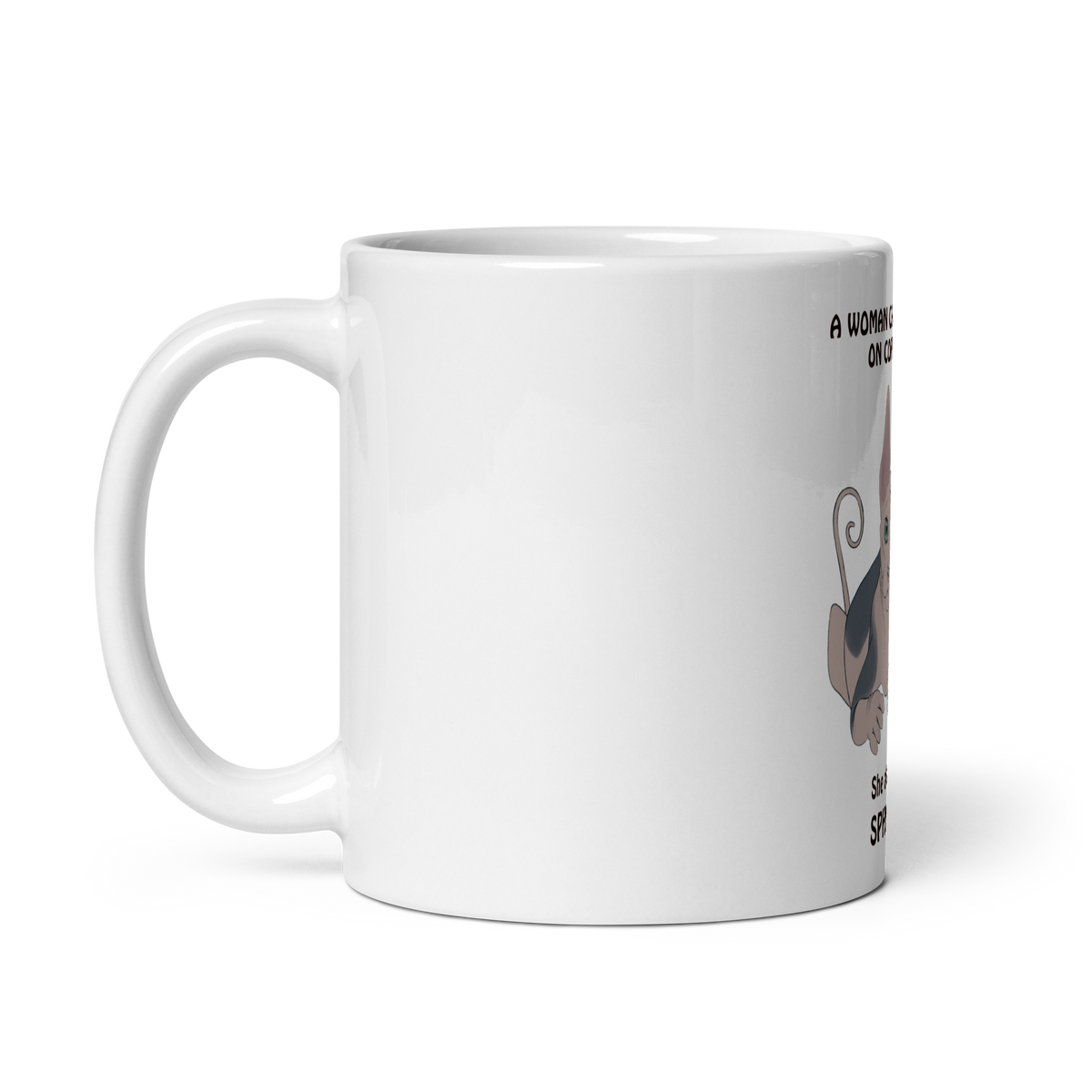 "WOMAN CAN'T SURVIVE ON COFFEE ALONE" COFFEE MUG by ReNewedPet