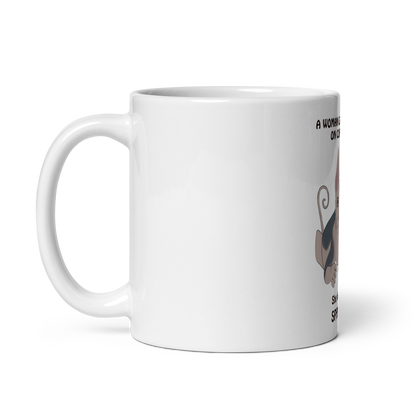 "WOMAN CAN'T SURVIVE ON COFFEE ALONE" COFFEE MUG by ReNewedPet