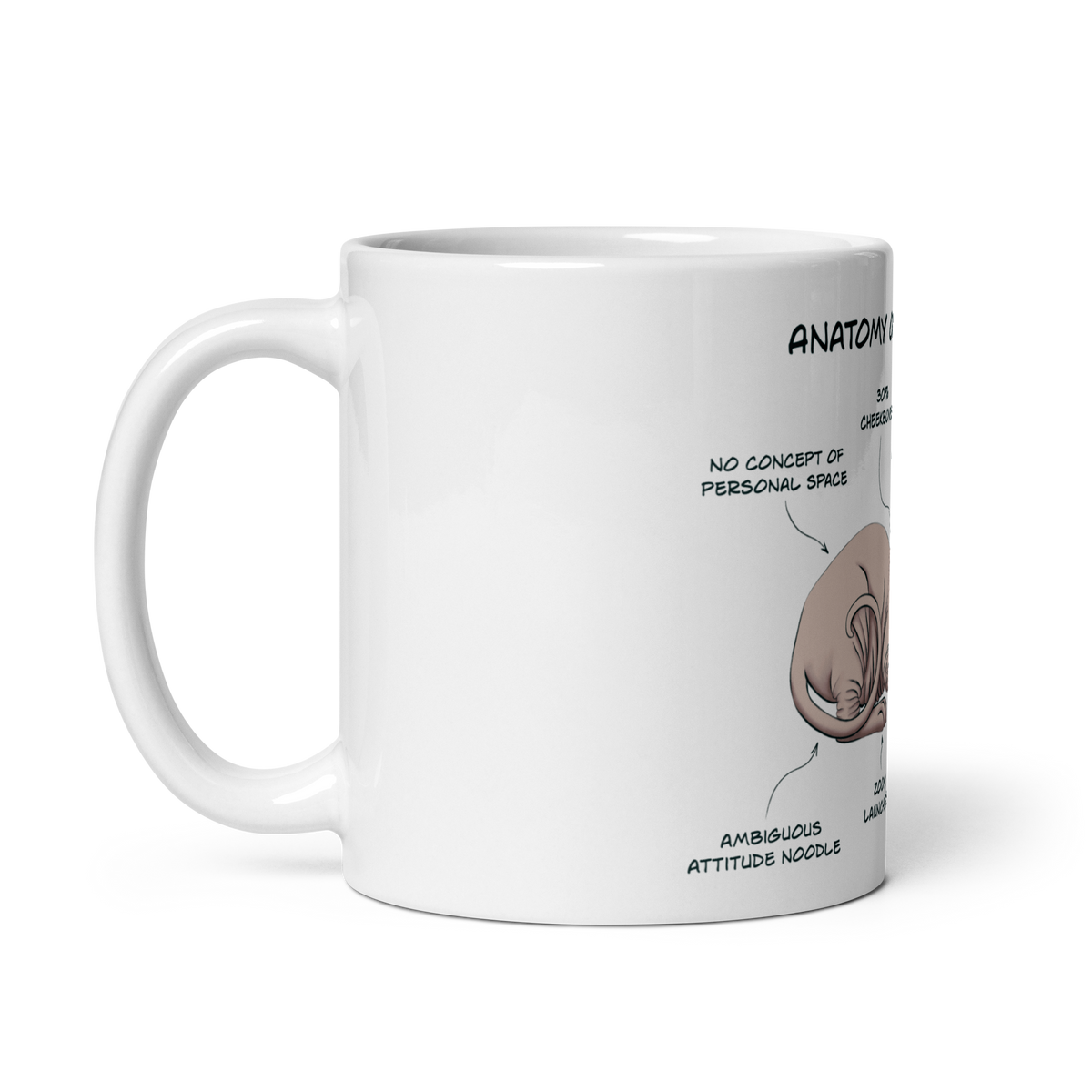 "ANATOMY OF A SPHYNX CAT" COFFEE MUG by ReNewedPet